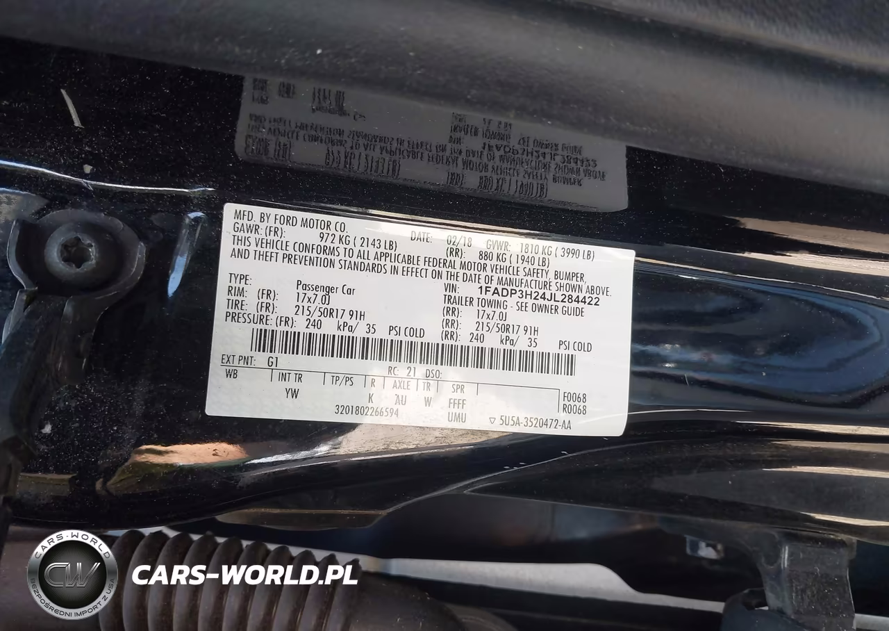 2018 Ford Focus Sel VIN:1FADP3H24JL284422 - 9