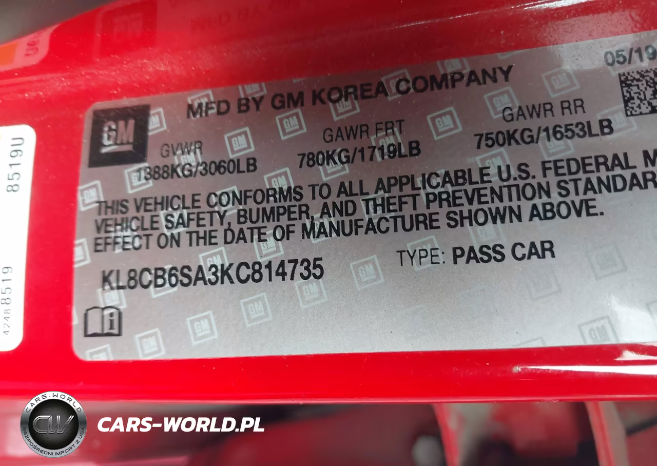 2019 Chevrolet Spark Ls Cvt VIN:KL8CB6SA3KC814735 - 9