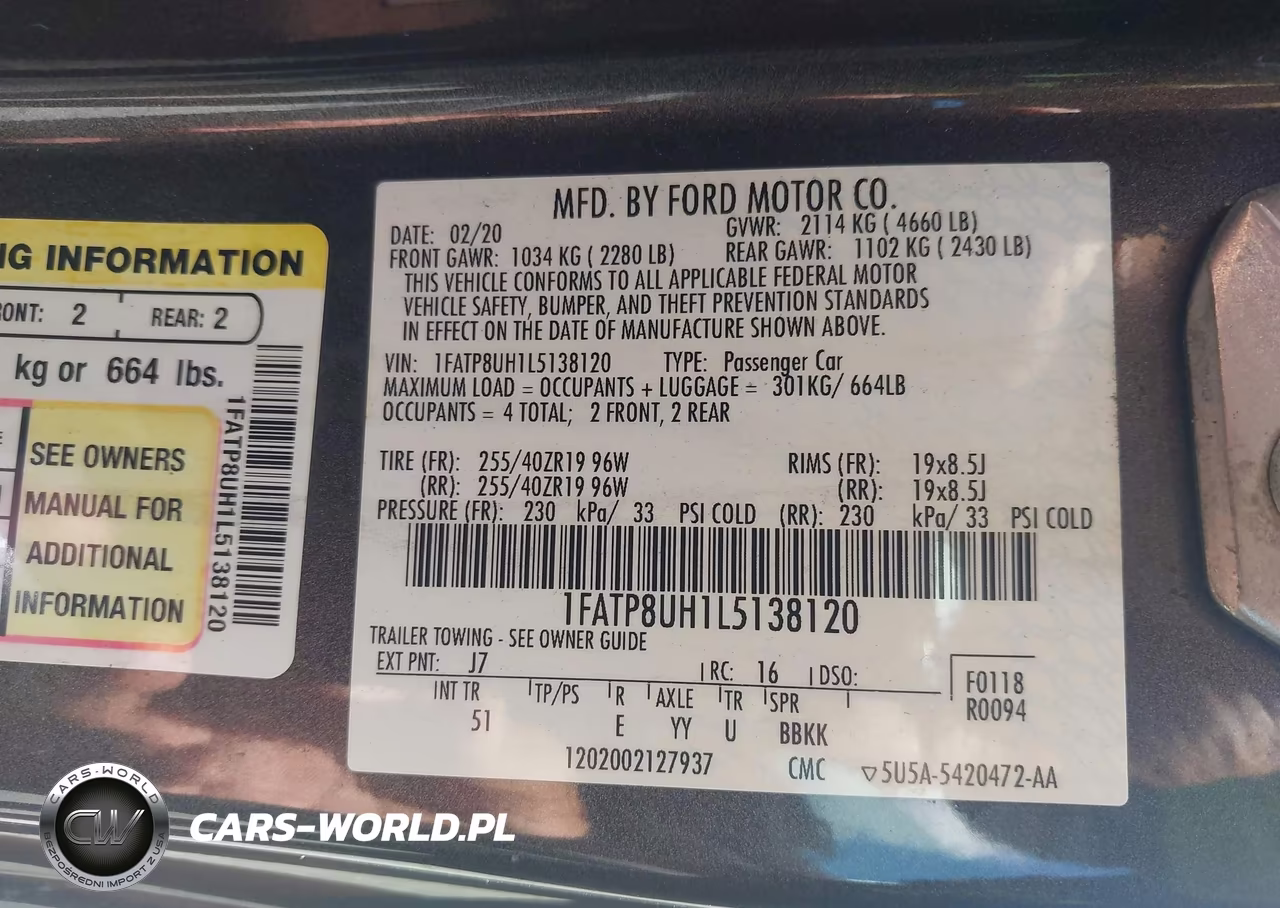 2020 Ford Mustang Ecoboost Premium VIN:1FATP8UH1L5138120 - 9