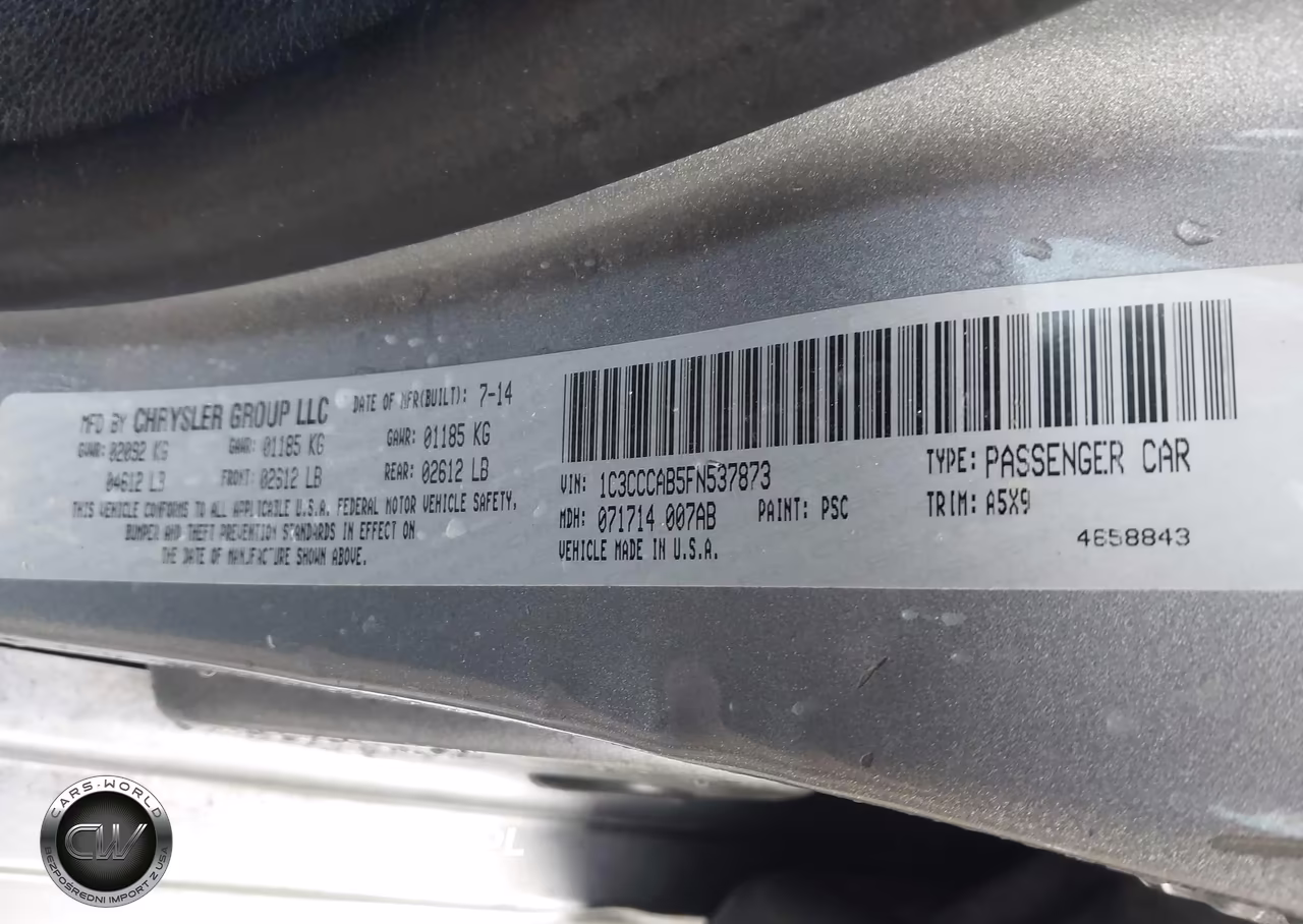 2015 Chrysler 200 Limited VIN:1C3CCCAB5FN537873 - 9