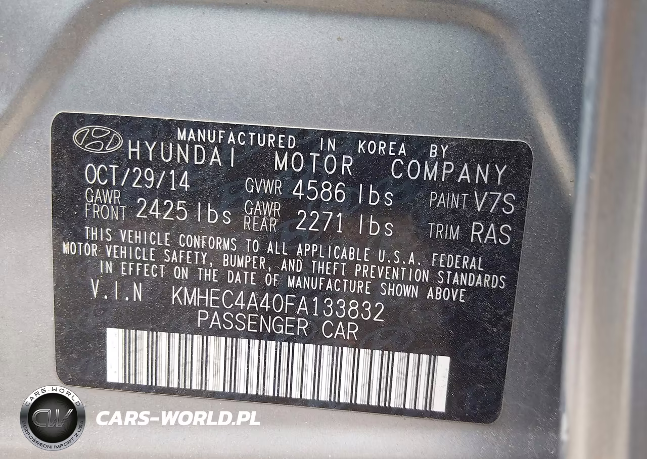 2015 Hyundai Sonata Hybrid VIN:KMHEC4A40FA133832 - 9