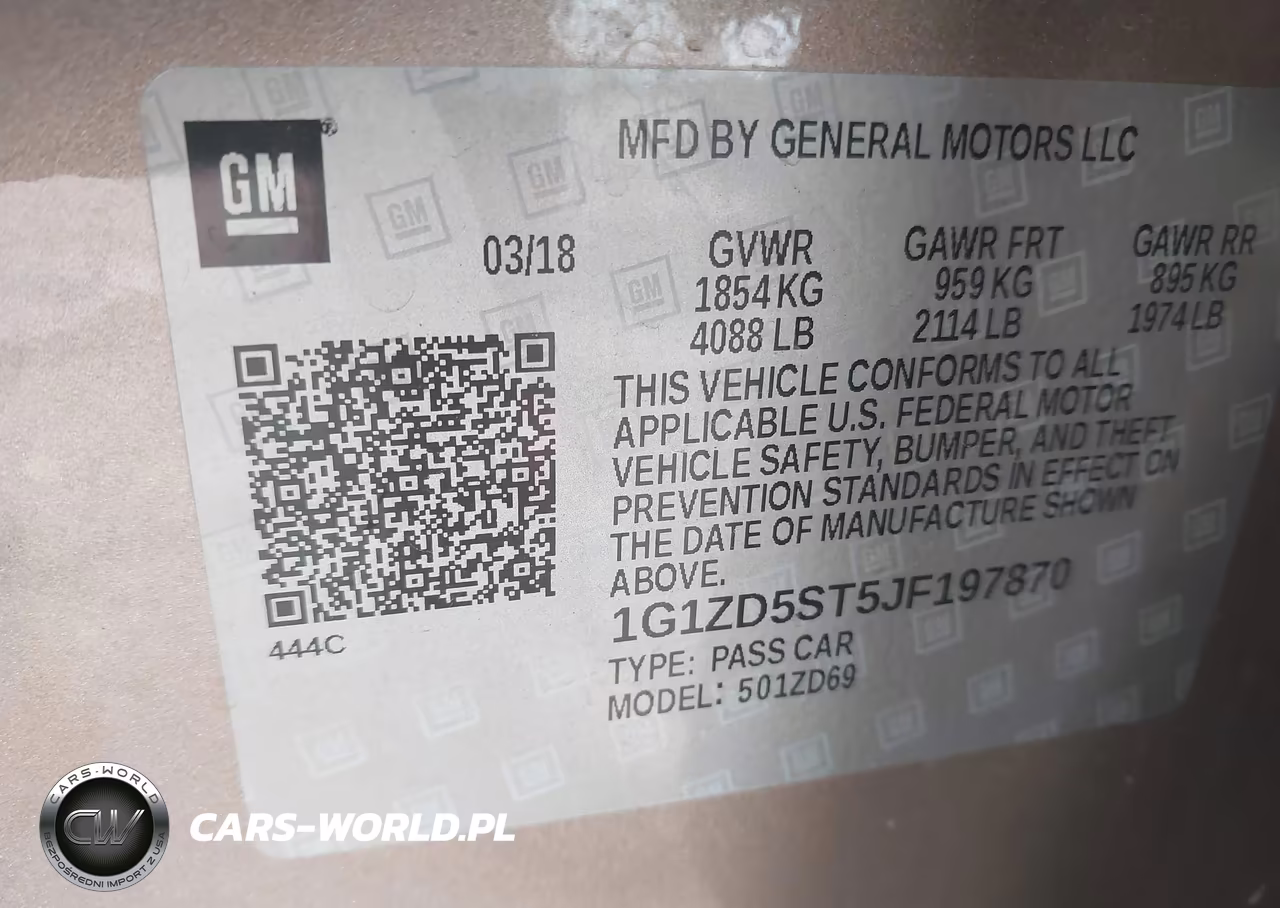 2018 Chevrolet Malibu Lt VIN:1G1ZD5ST5JF197870 - 9