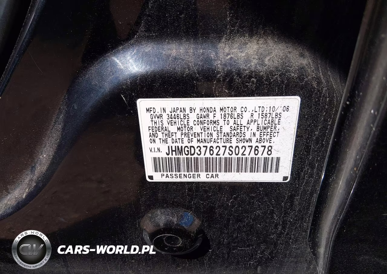 2007 Honda Fit Sport VIN:JHMGD37627S027678 - 9