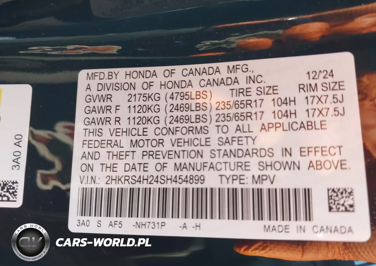 2025 Honda Cr-V Lx Awd VIN:2HKRS4H24SH454899 - 9