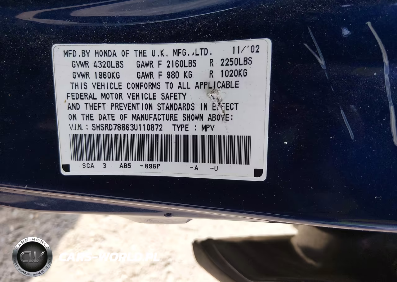2003 Honda Cr-V Ex VIN:SHSRD78863U110872 - 9