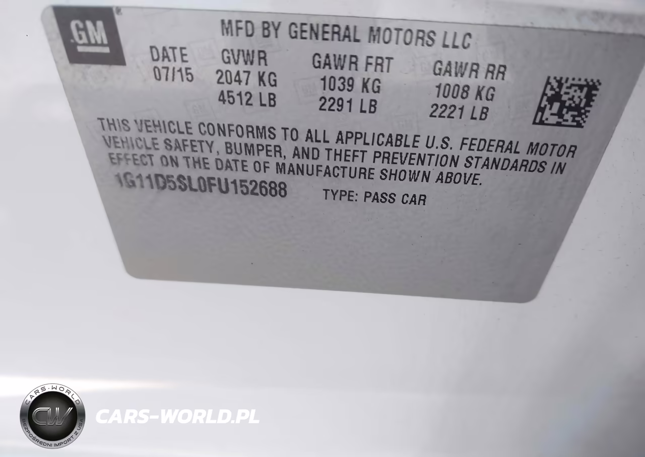 2015 Chevrolet Malibu 2Lt VIN:1G11D5SL0FU152688 - 9
