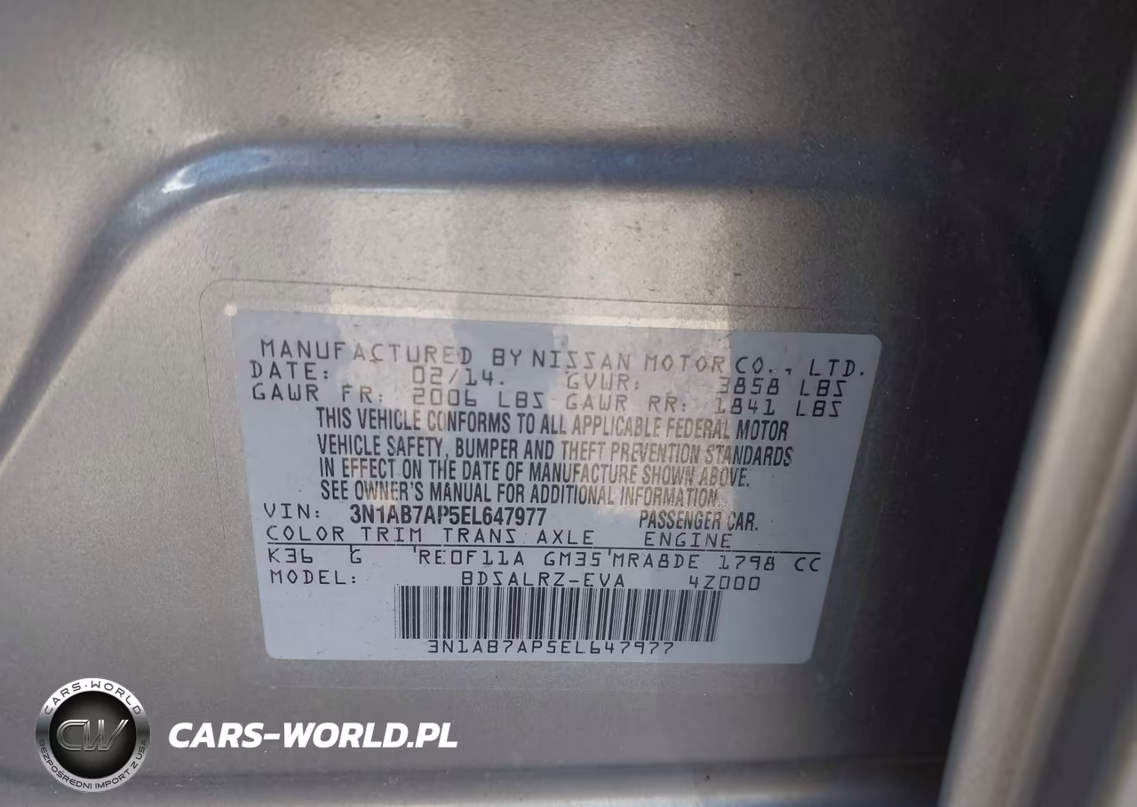 2014 Nissan Sentra S-Sv-Sr-Sl VIN:3N1AB7AP5EL647977 - 9