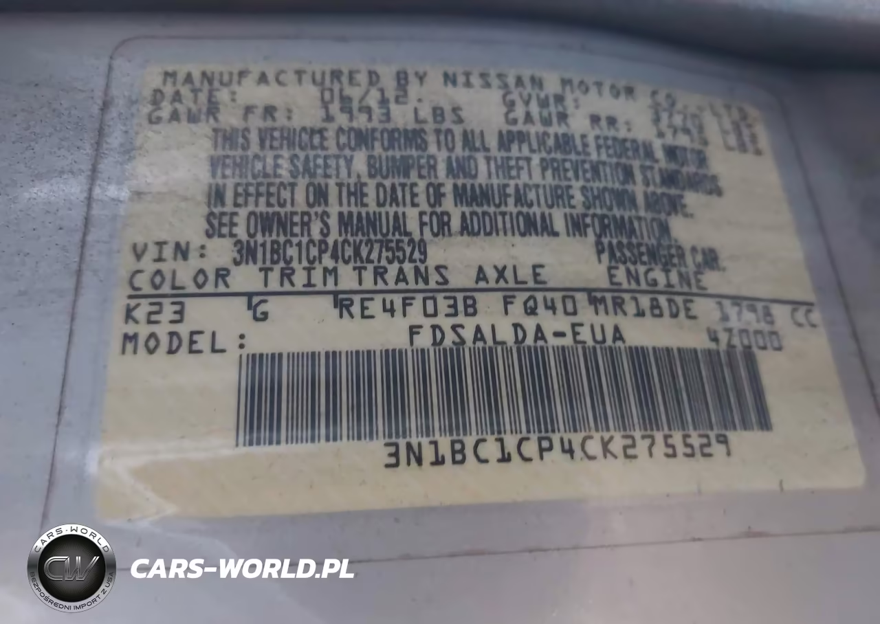 2012 Nissan Versa 1.8 S VIN:3N1BC1CP4CK275529 - 9