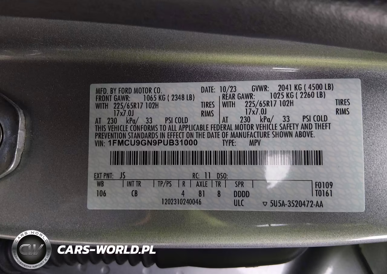 2023 Ford Escape Active VIN:1FMCU9GN9PUB31000 - 9