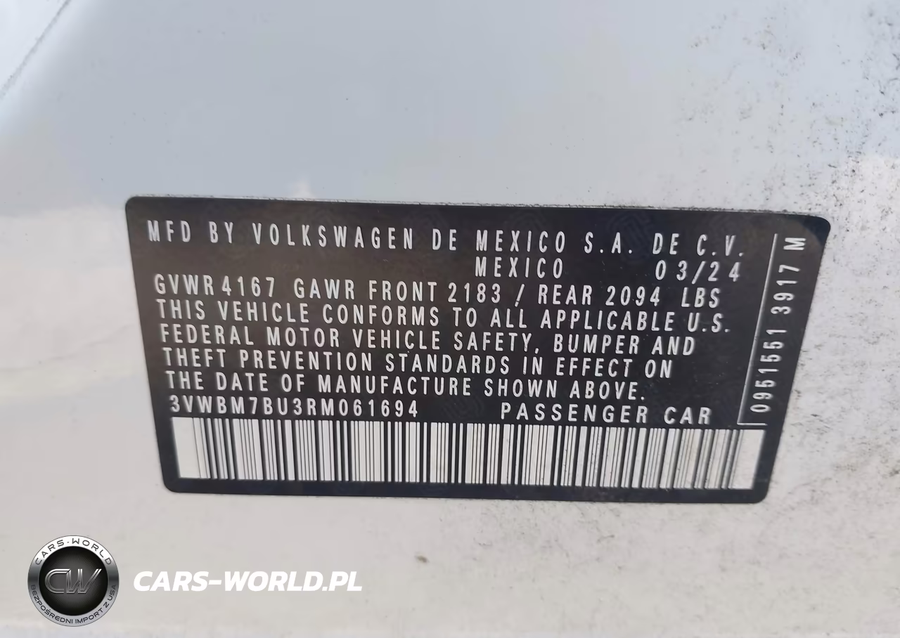 2024 Volkswagen Jetta 1.5T Sport VIN:3VWBM7BU3RM061694 - 9