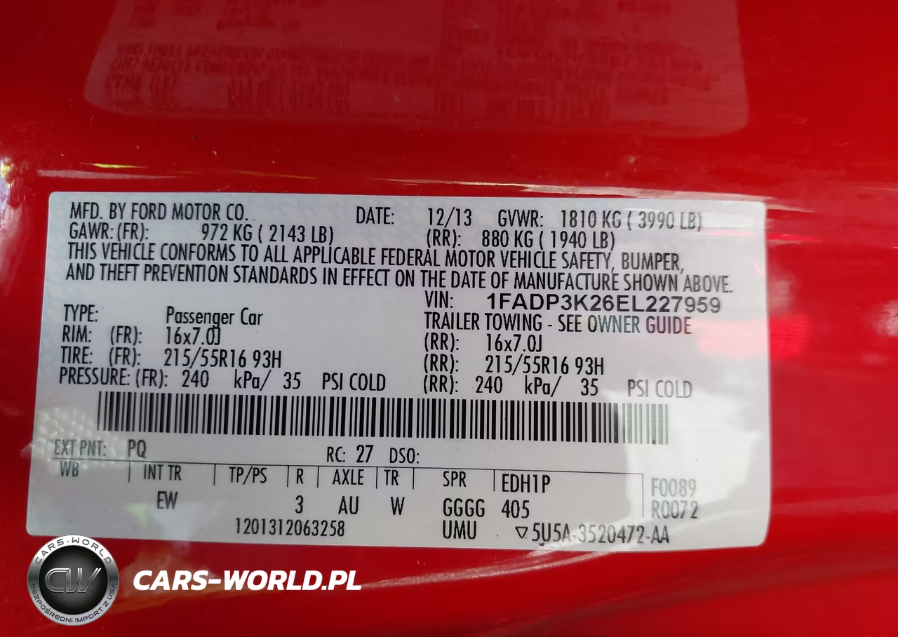 2014 Ford Focus Se VIN:1FADP3K26EL227959 - 9