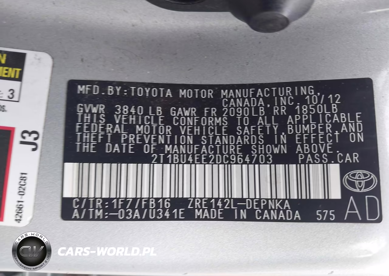 2013 Toyota Corolla Le VIN:2T1BU4EE2DC964703 - 9