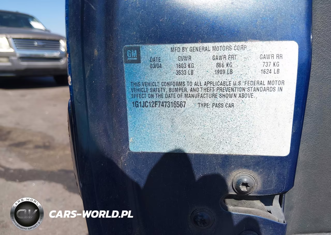 2004 Chevrolet Cavalier VIN:1G1JC12F747316567 - 9