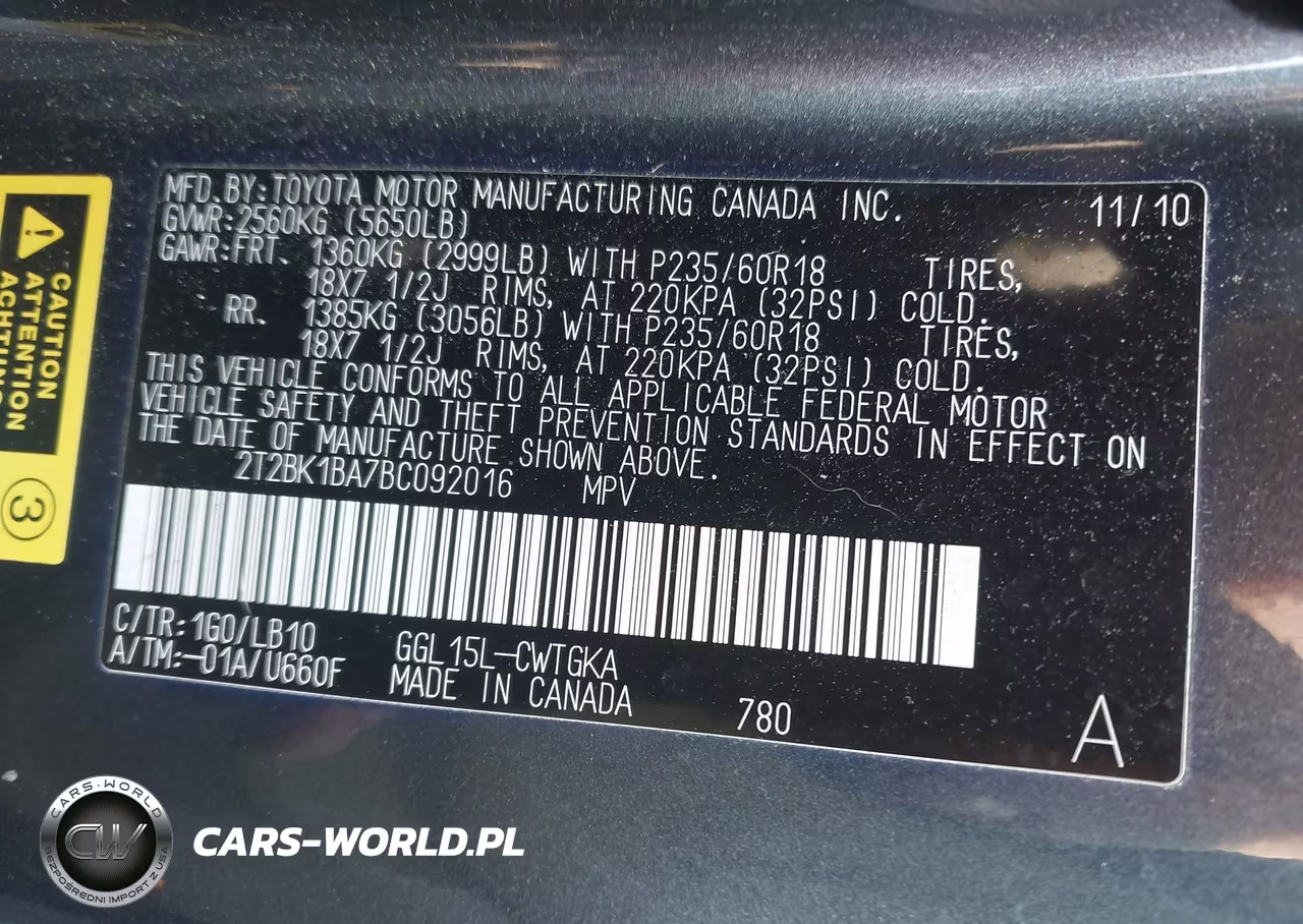 2011 Lexus Rx 350 VIN:2T2BK1BA7BC092016 - 9