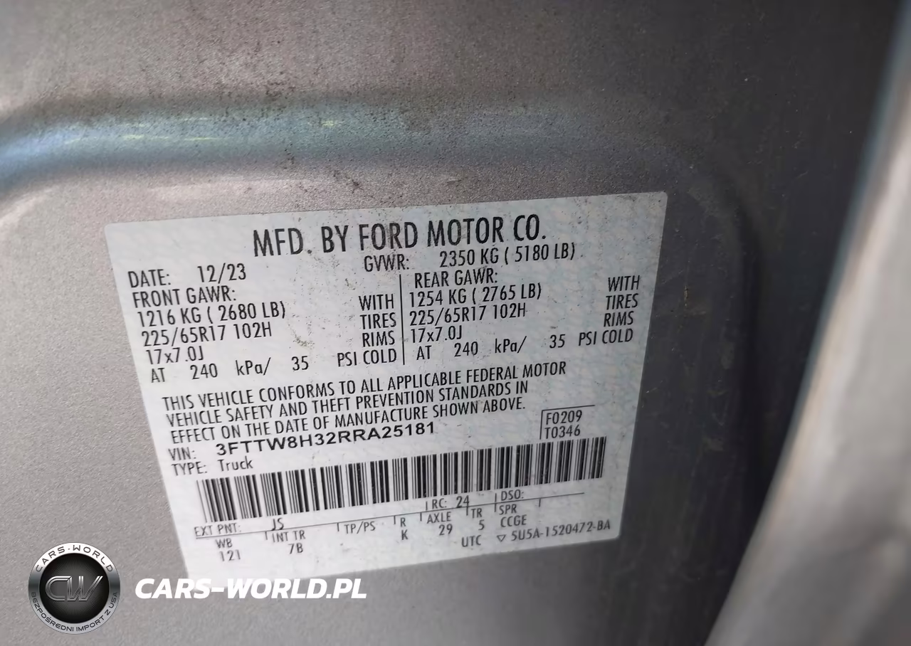 2024 Ford Maverick Xlt VIN:3FTTW8H32RRA25181 - 9