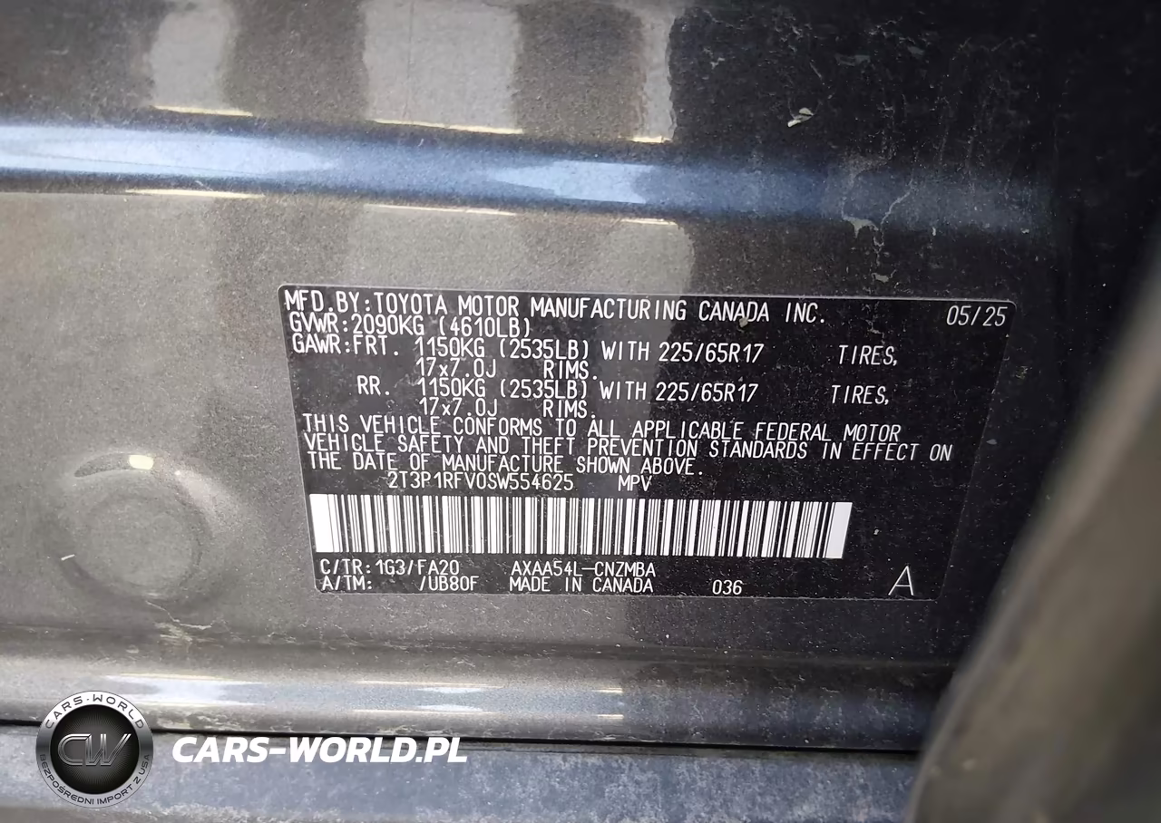 2025 Toyota Rav4 Xle VIN:2T3P1RFV0SW554625 - 9
