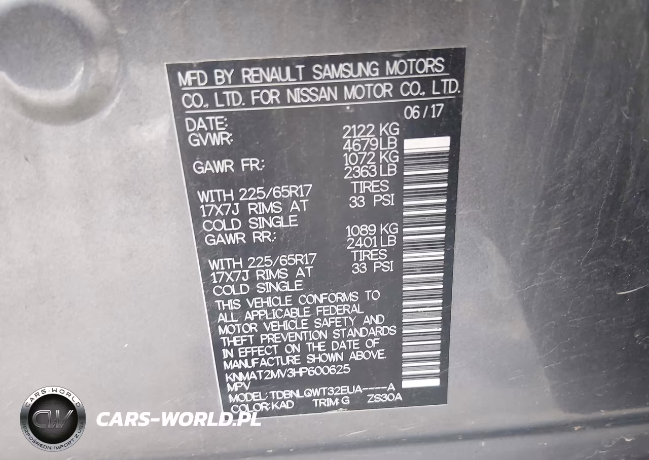 2017 Nissan Rogue Sv VIN:KNMAT2MV3HP600625 - 9