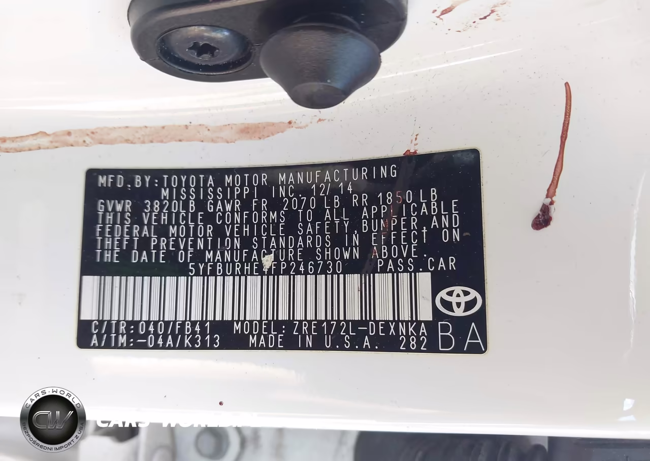 2015 Toyota Corolla Le VIN:5YFBURHE4FP246730 - 9