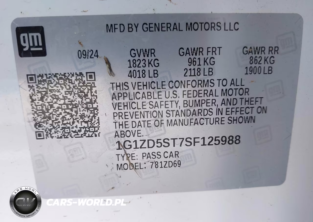 2025 Chevrolet Malibu Fwd 1Lt VIN:1G1ZD5ST7SF125988 - 9