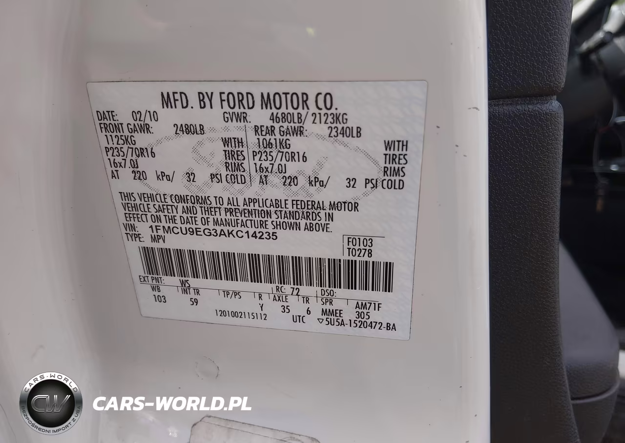 2010 Ford Escape Limited VIN:1FMCU9EG3AKC14235 - 9