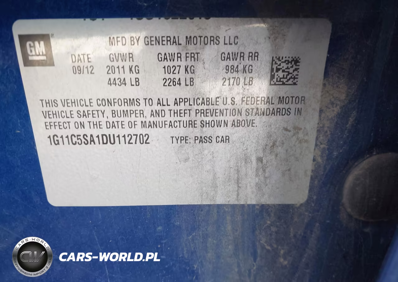 2013 Chevrolet Malibu 1Lt VIN:1G11C5SA1DU112702 - 9