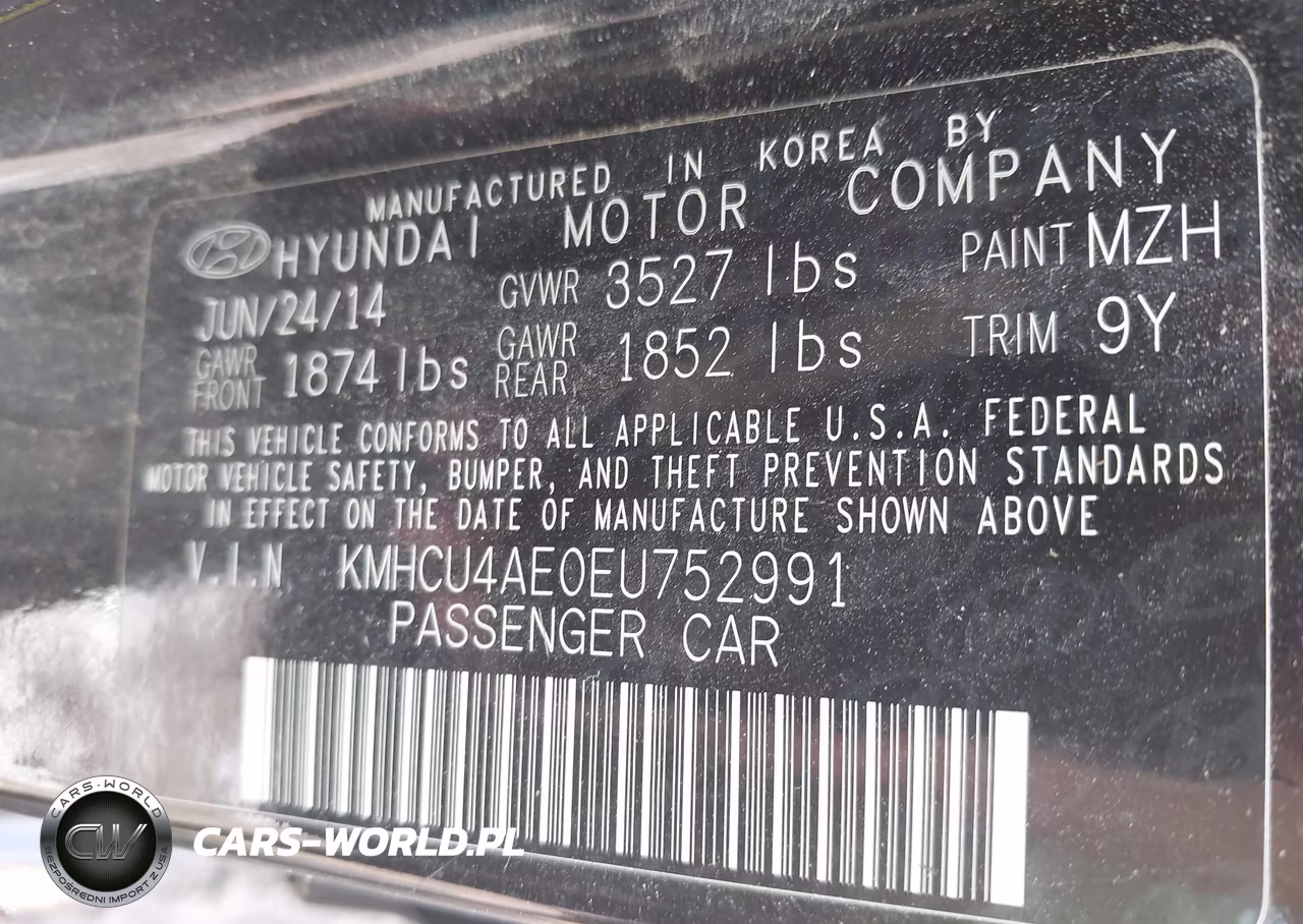 2014 Hyundai Accent Gls VIN:KMHCU4AE0EU752991 - 9