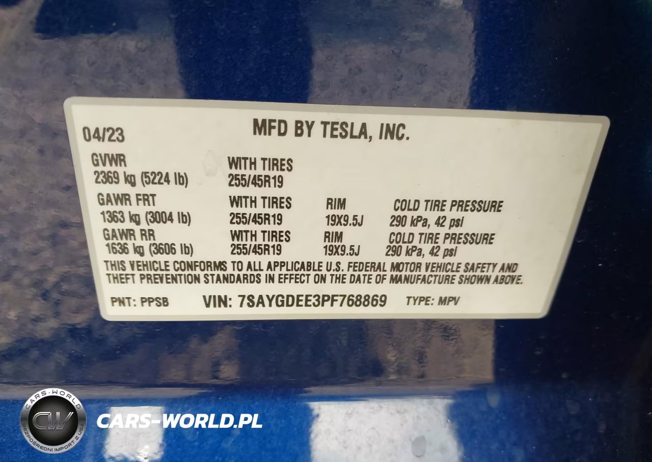 2023 Tesla Model Y Awd-Long Range Dual Motor All-Wheel Drive VIN:7SAYGDEE3PF768869 - 9