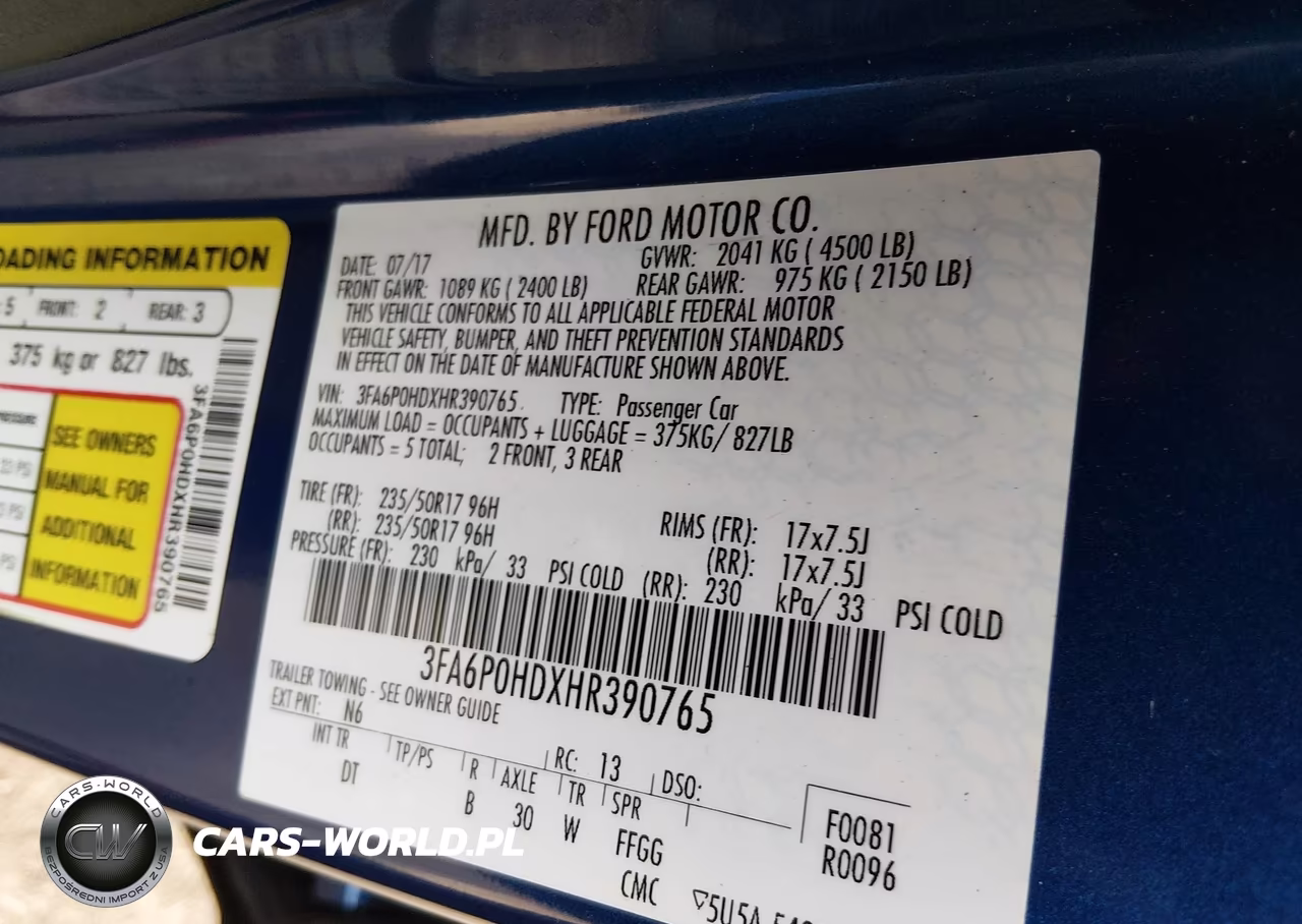 2017 Ford Fusion Se VIN:3FA6P0HDXHR390765 - 9