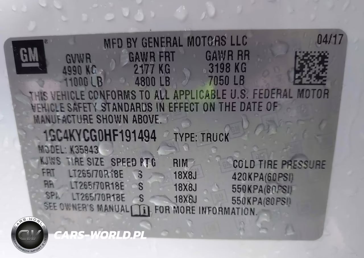 2017 Chevrolet Silverado 3500Hd Wt VIN:1GC4KYCG0HF191494 - 9