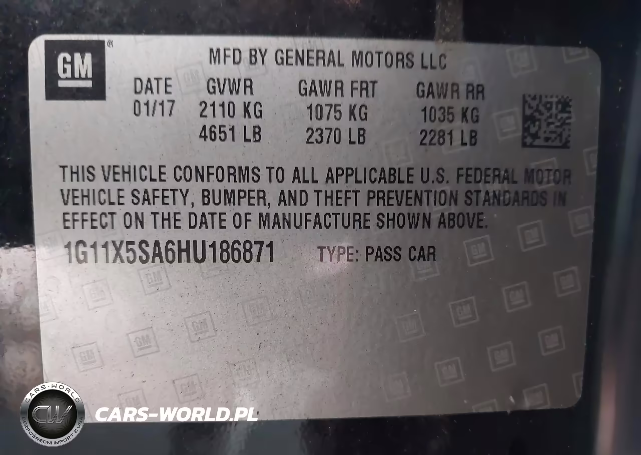 2017 Chevrolet Impala 1Fl VIN:1G11X5SA6HU186871 - 9