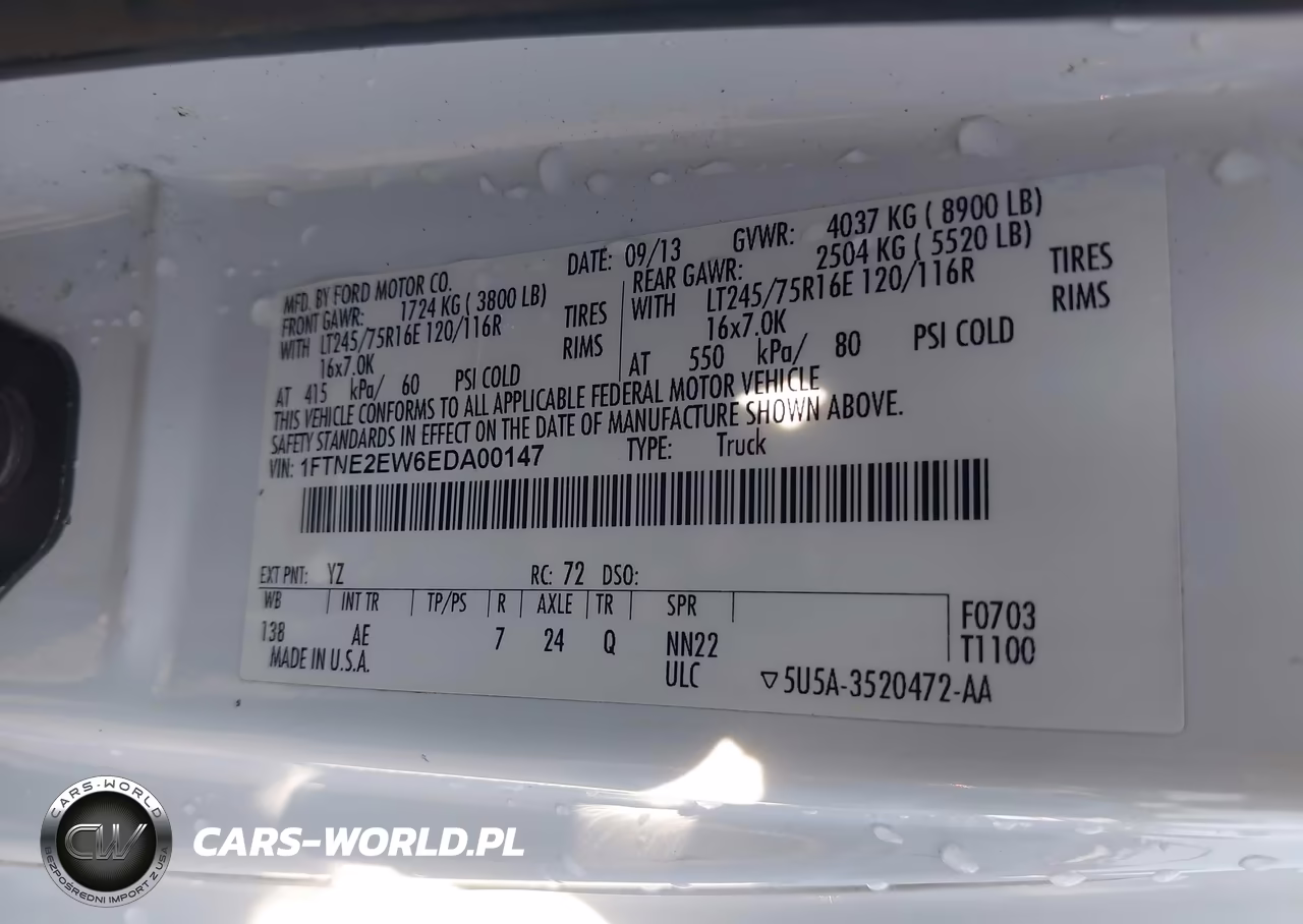2014 Ford E-250 Commercial VIN:1FTNE2EW6EDA00147 - 9