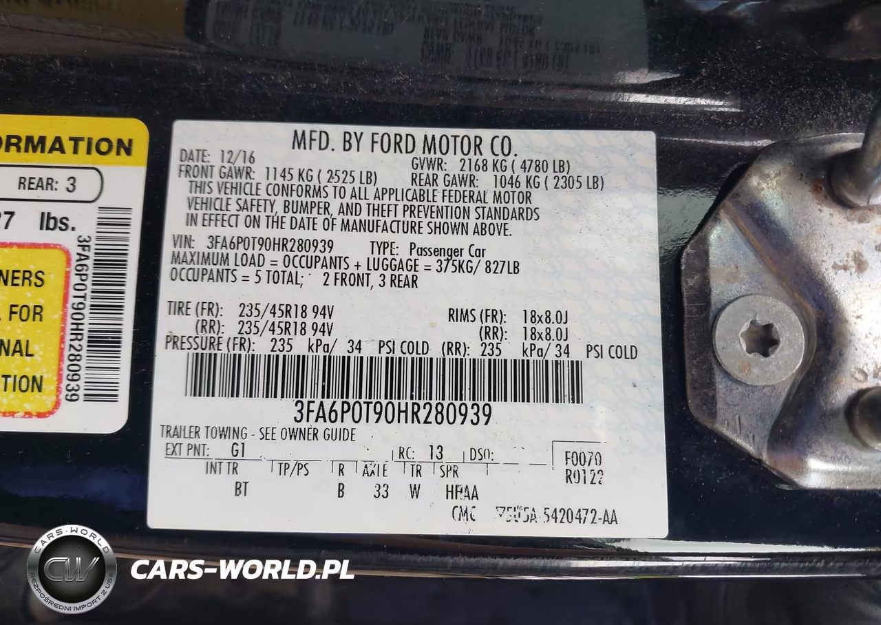 2017 Ford Fusion Se VIN:3FA6P0T90HR280939 - 9