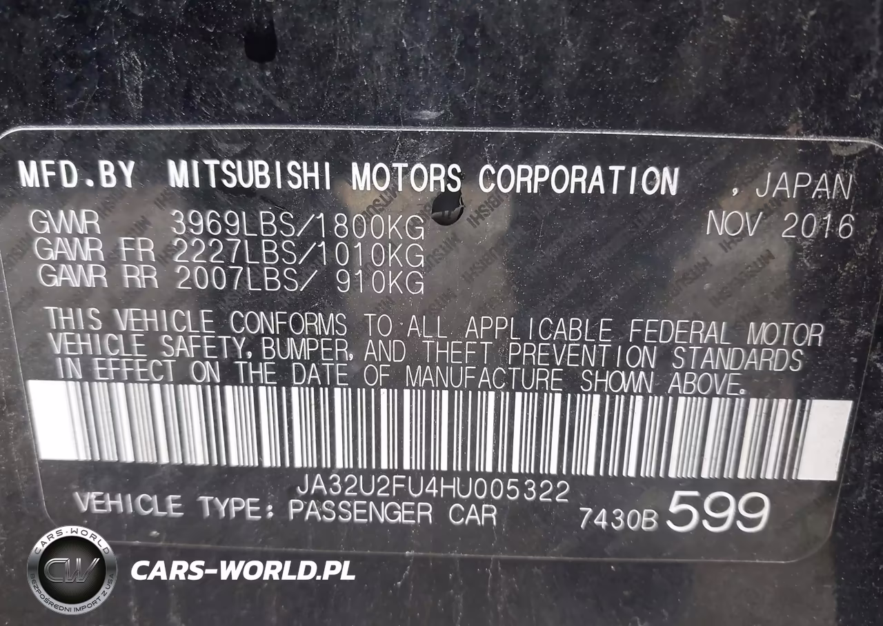 2017 Mitsubishi Lancer Es VIN:JA32U2FU4HU005322 - 9