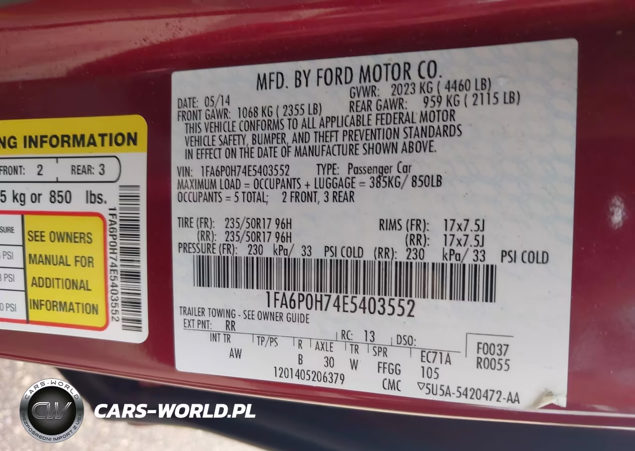 2014 Ford Fusion Se VIN:1FA6P0H74E5403552 - 9