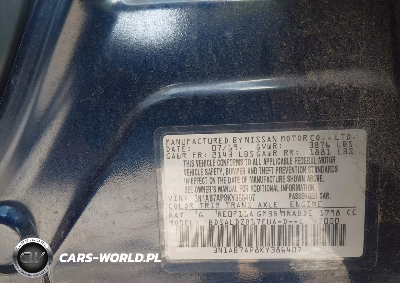 2019 Nissan Sentra Sv VIN:3N1AB7AP8KY386407 - 9