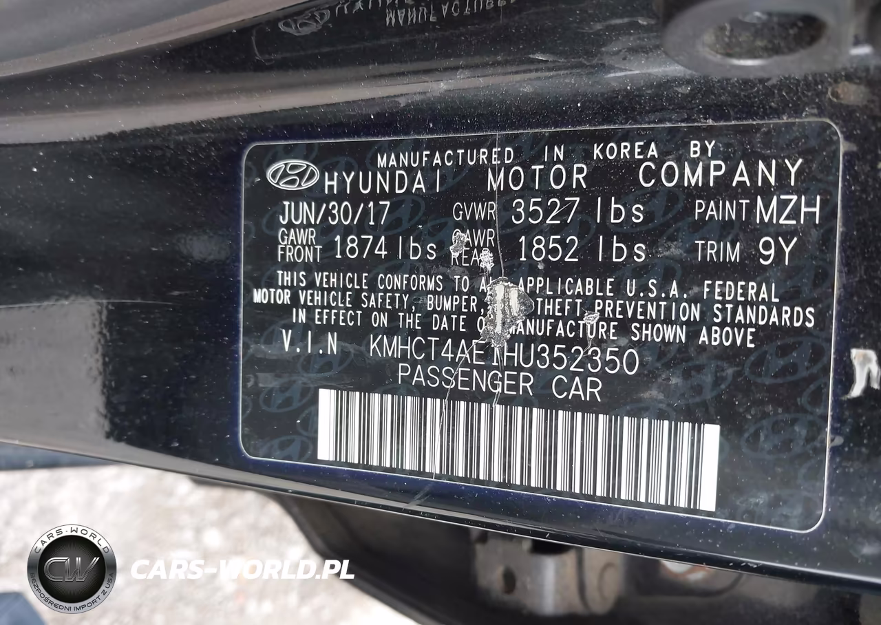 2017 Hyundai Accent Se VIN:KMHCT4AE1HU352350 - 9