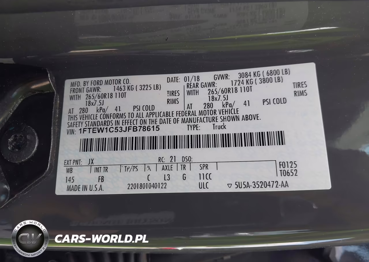 2018 Ford F-150 Xlt VIN:1FTEW1C53JFB78615 - 9