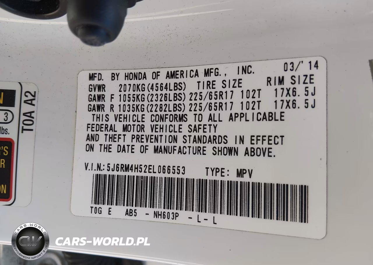 2014 Honda Cr-V Ex VIN:5J6RM4H52EL066553 - 9
