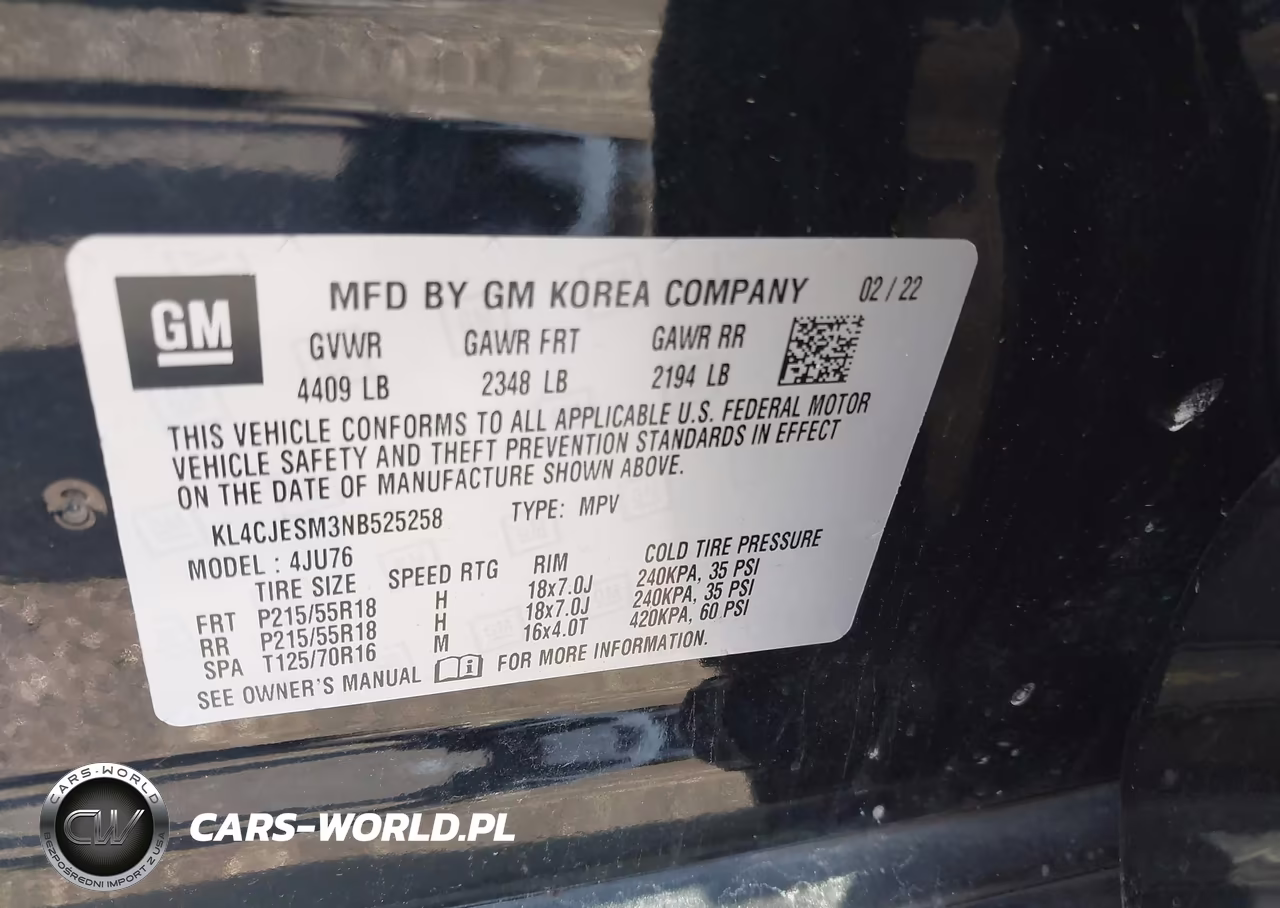 2022 Buick Encore Awd Preferred VIN:KL4CJESM3NB525258 - 9