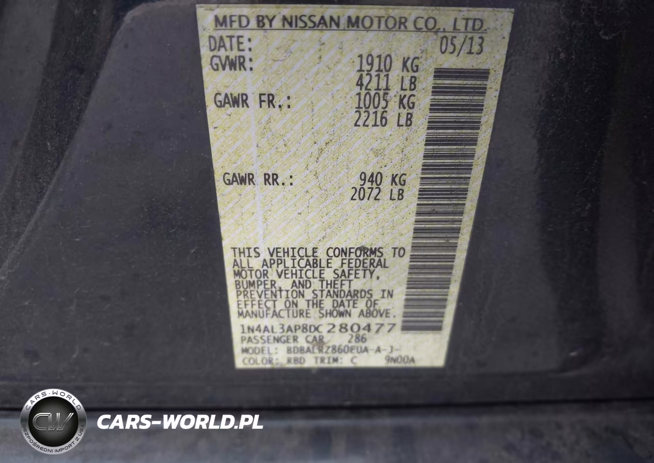 2013 Nissan Altima 2.5 S VIN:1N4AL3AP8DC280477 - 9