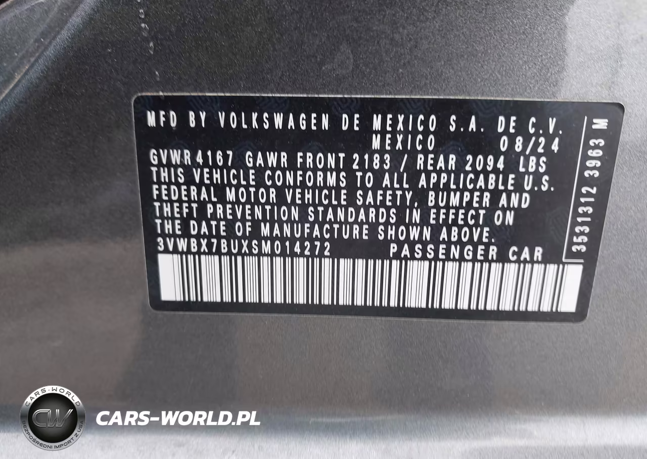 2025 Volkswagen Jetta 1.5T Sport VIN:3VWBX7BUXSM014272 - 9