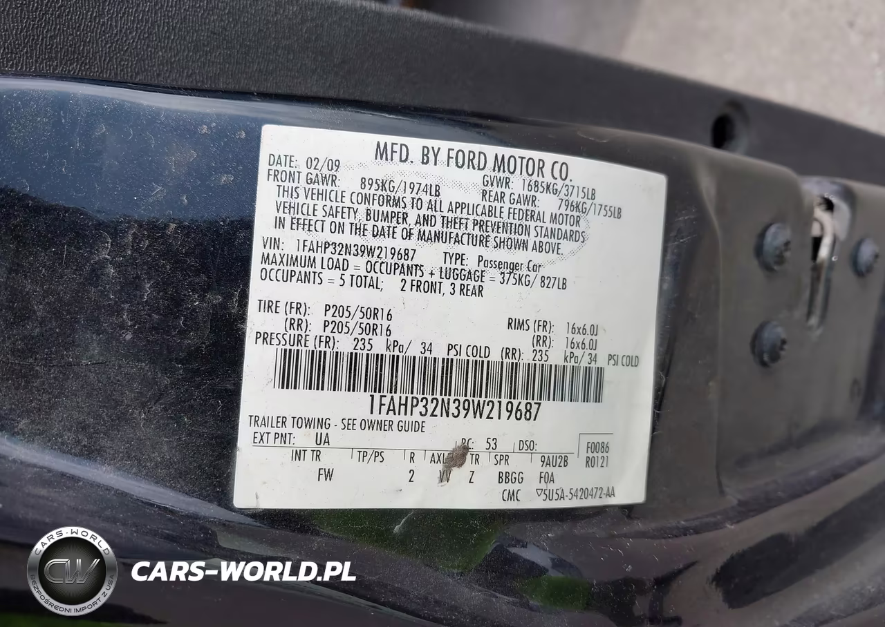 2009 Ford Focus Se VIN:1FAHP32N39W219687 - 9