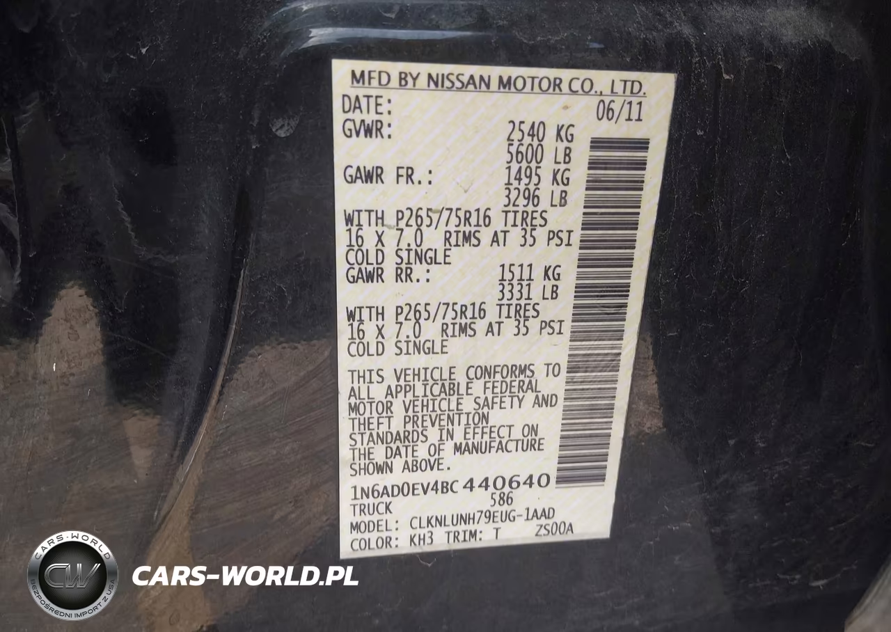 2011 Nissan Frontier Pro-4X VIN:1N6AD0EV4BC440640 - 9