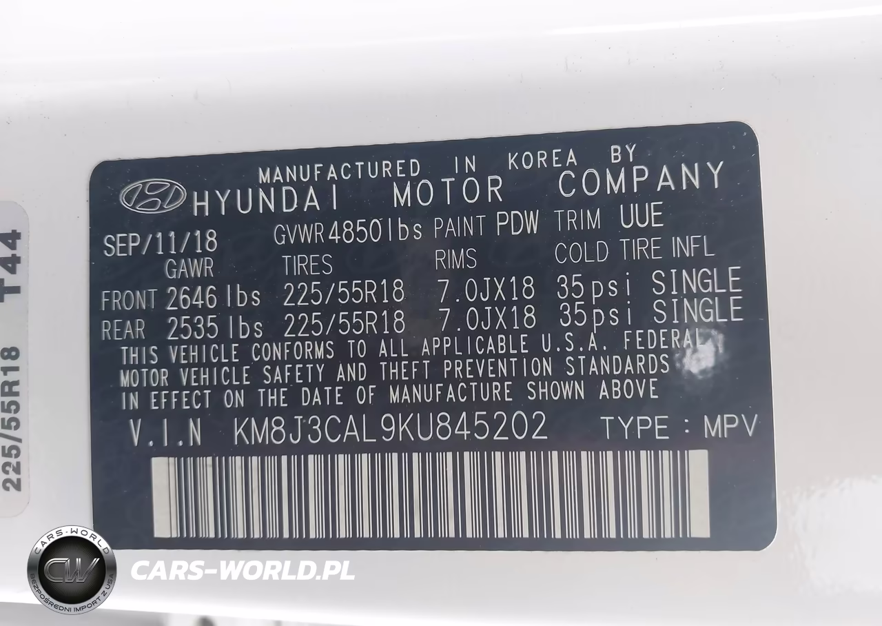 2019 Hyundai Tucson Limited VIN:KM8J3CAL9KU845202 - 9