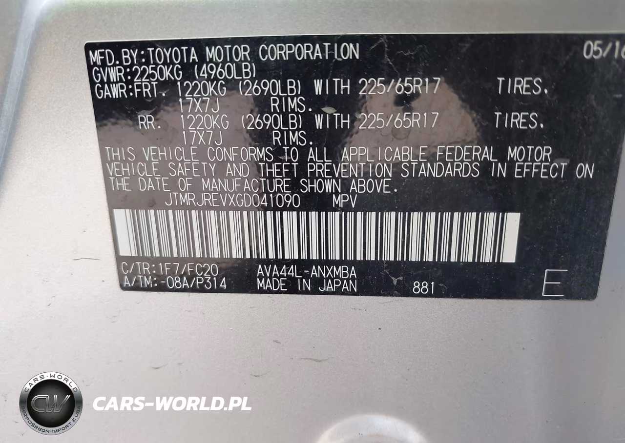 2016 Toyota Rav4 Hybrid Xle VIN:JTMRJREVXGD041090 - 9