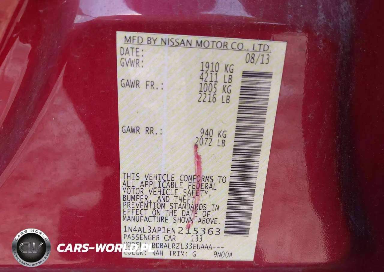 2014 Nissan Altima 2.5 S VIN:1N4AL3AP1EN215363 - 9
