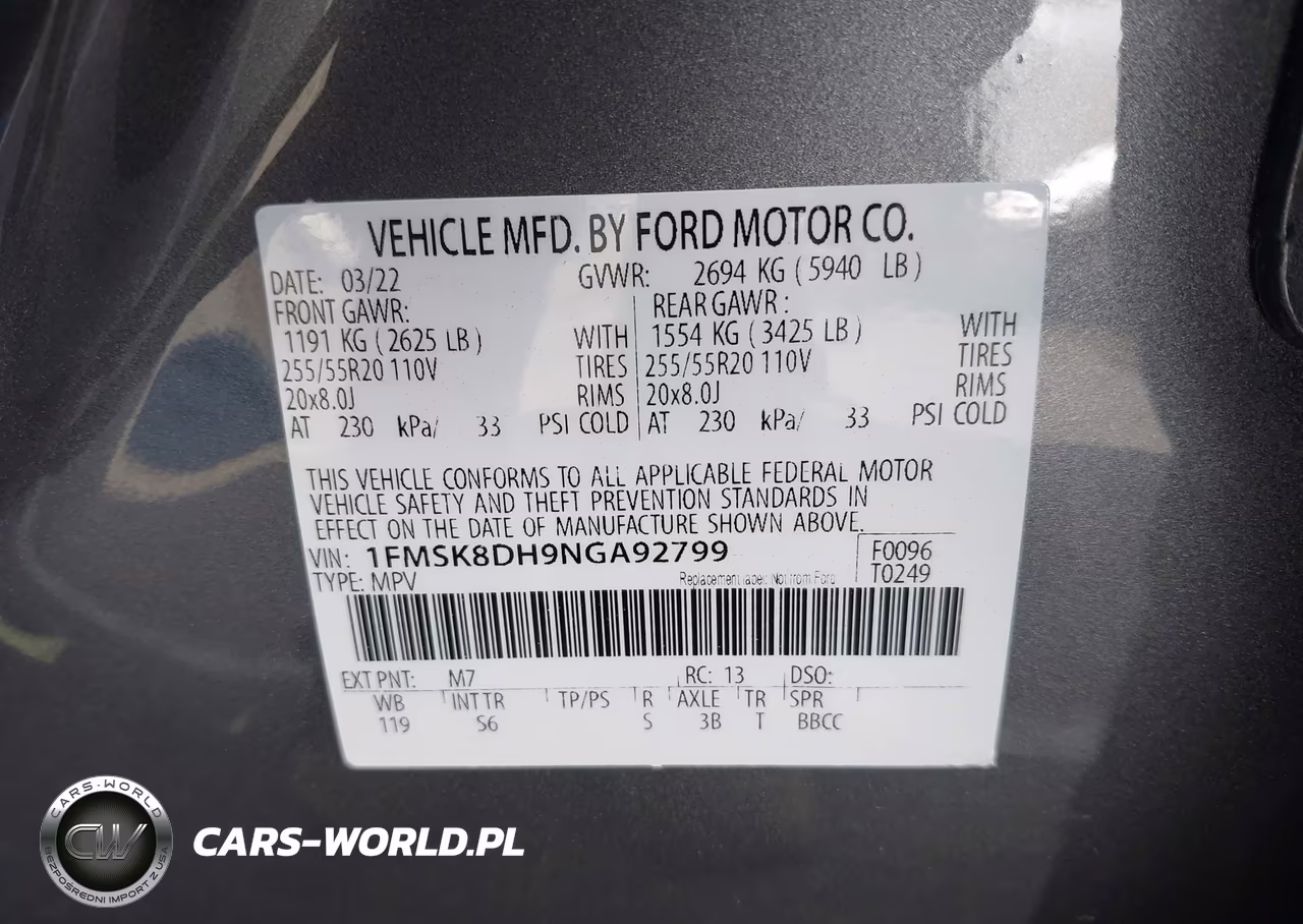 2022 Ford Explorer Xlt VIN:1FMSK8DH9NGA92799 - 9