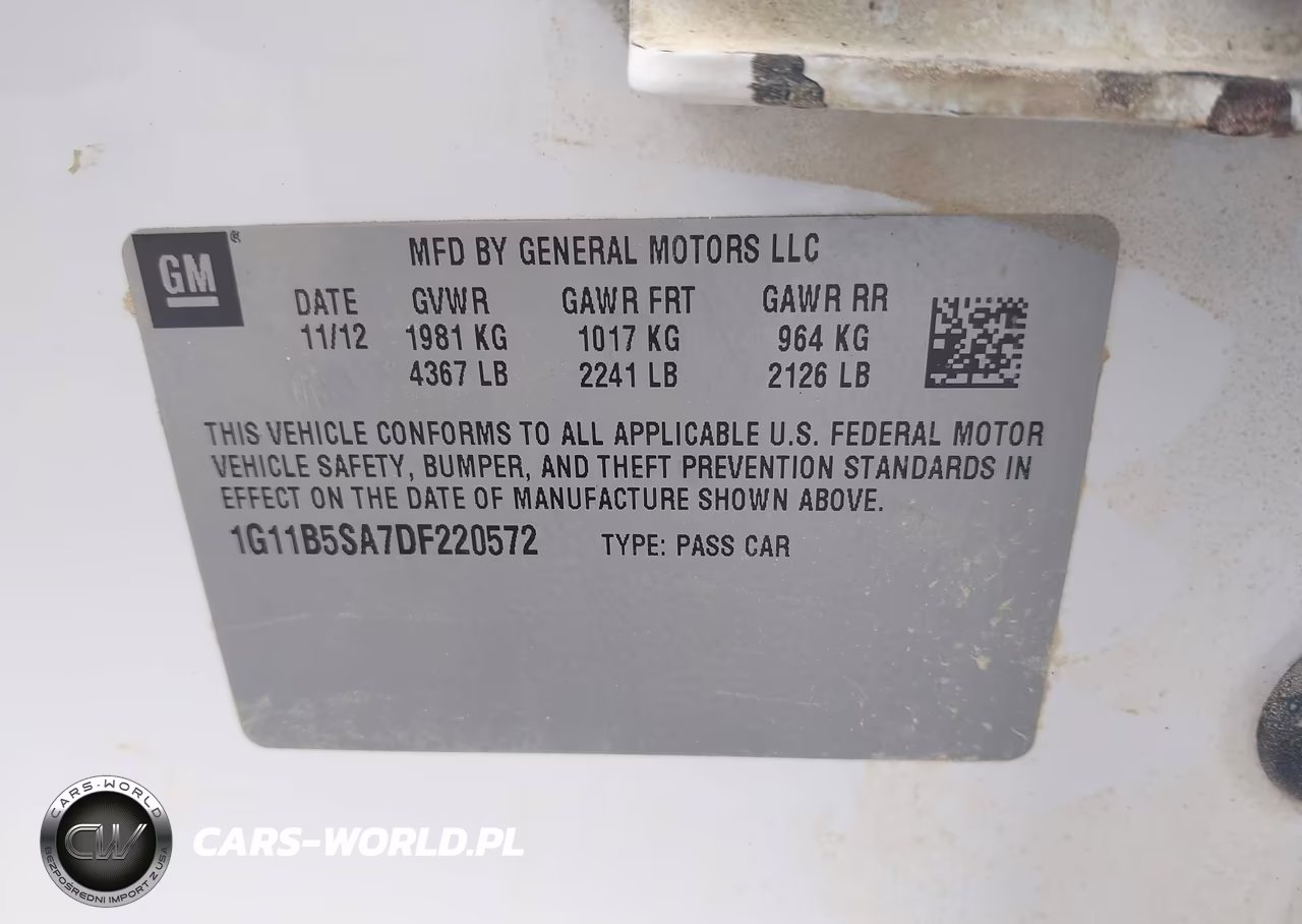 2013 Chevrolet Malibu 1Ls VIN:1G11B5SA7DF220572 - 9
