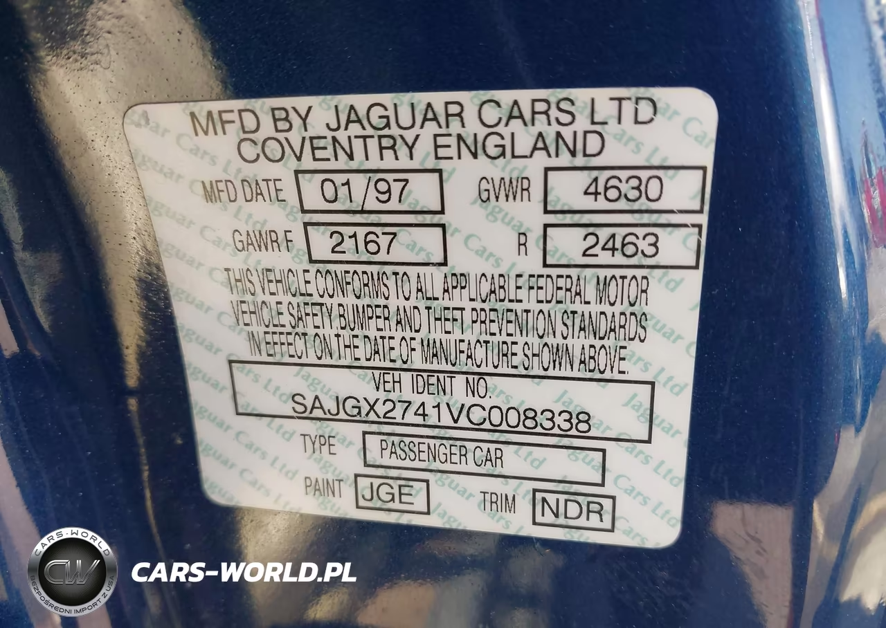 1997 Jaguar Xk8 VIN:SAJGX2741VC008338 - 9