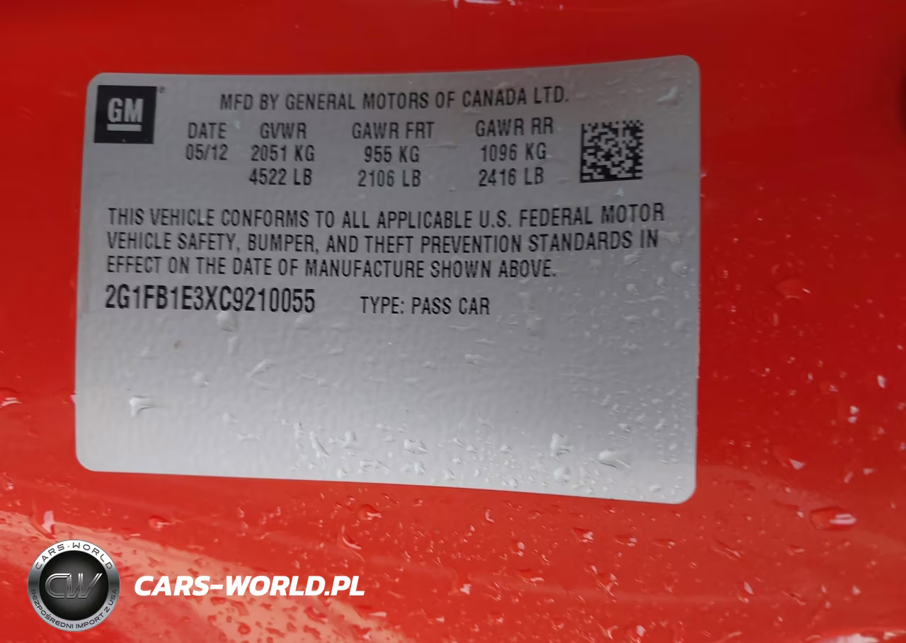2012 Chevrolet Camaro 1Lt VIN:2G1FB1E3XC9210055 - 9
